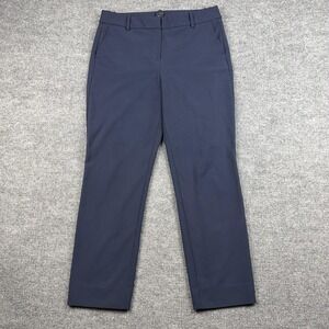 J.Crew Ruby Crop Pants Womens 10 Navy Blue Stretch Straight Leg Career Work